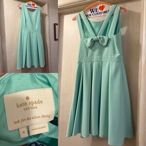 Kate Spade Mint Green Bow Dress Size 4